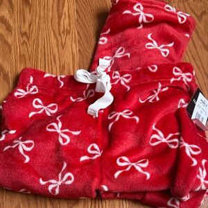 Kohl's Red and White Bow Pajama Pants